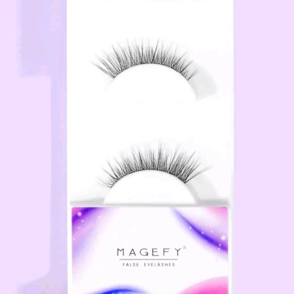 MAGEFY Pair Of Natural Full False Eyelashes,Fluffy Slim For Everyday Use - Picture 2 of 3
